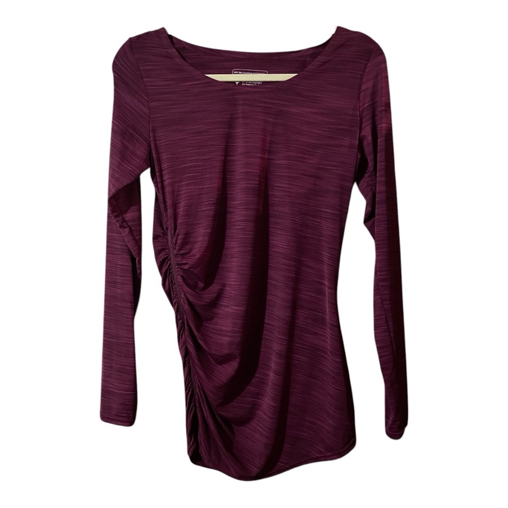 Coolibar Womens Side Ruched Sun Protection Shirt Size Small Long Sleeve UPF 50+